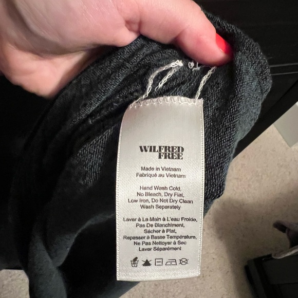 Wilfred Free Lorelei Scoop Neck Dress in Heathered Forest Green - Picture 5 of 10